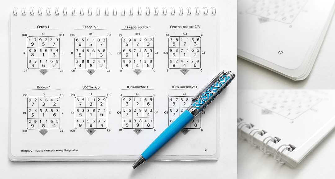 Карты Летящих звезд 1 &ndash; 9 периодов Фэн Шуй